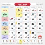 Singapore Calendar Jul 2025