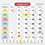 Singapore Calendar Aug 2025